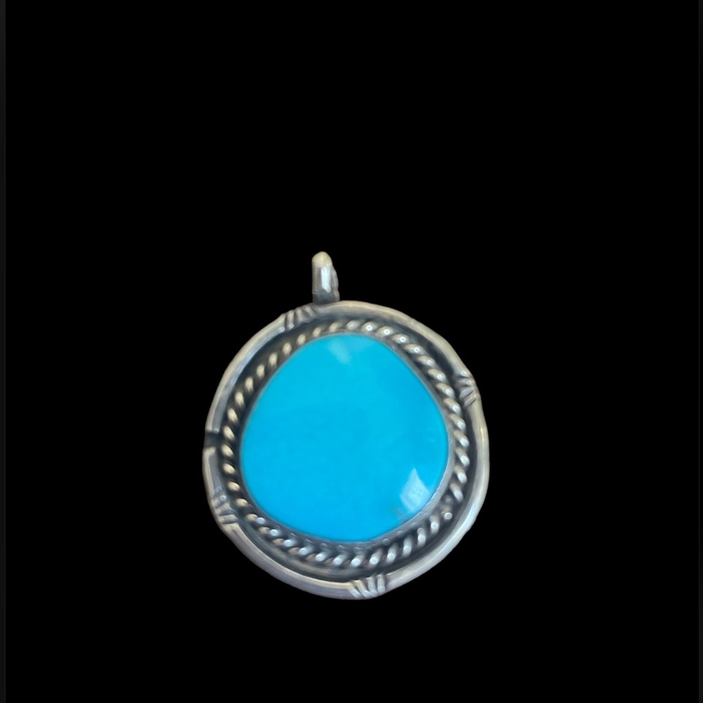 Sky Blue Vintage Turquoise Pendant